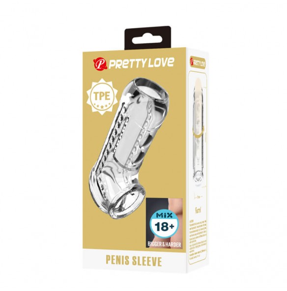 PRETTY LOVE - Farrel Men's Penis Sleeve (Transparent) PRETTY LOVE - Farrel Men's Penis Sleeve (Transparent)